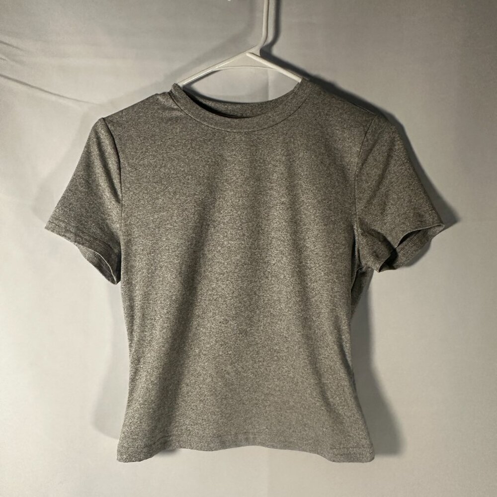 SHEIN Heather Gray Crew Neck Short Sleeve Tee Size S